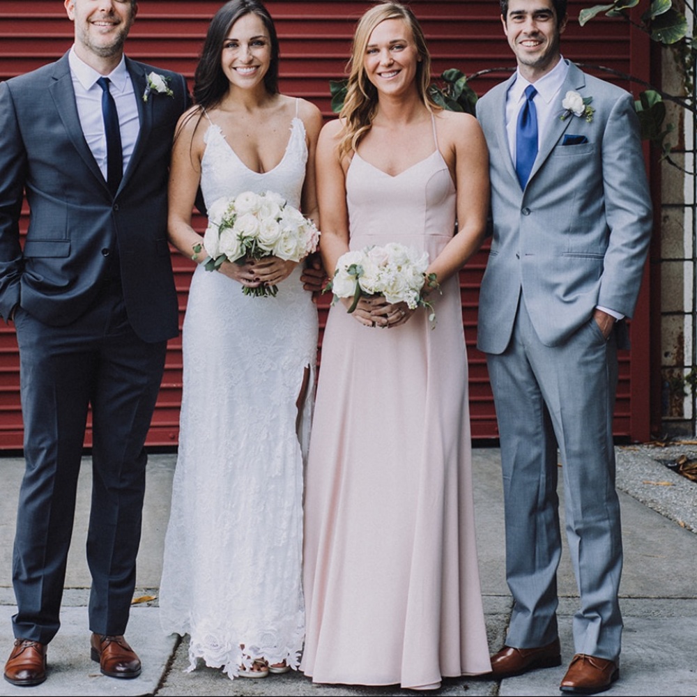 Show me your mumu blush goddess gown in size small